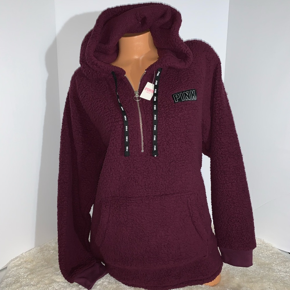 Victoria’s Secret Sherpa Burgundy LARGE - Picture 6 of 8
